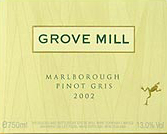 GROVE MILL PINOT GRIS MARLBOROUGH 2002
